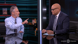 Jon Stewart Congratulates Larry Wilmore on Final <i>Nightly Show</i>: 'You Did it, My...'